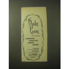 1948 Hotel Drake Advertisement - The Drake Room