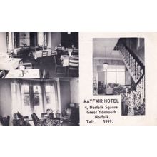 Mayfair Hotel at Great Yarmouth Real Photo Postcard