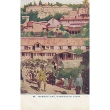 Market Day Daijeeling Indian Postcard