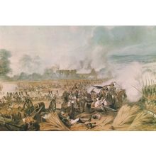 Battle Of Waterloo 1815 French Cavalry Attack Painting Postcard
