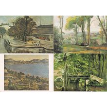 Paul Cezanne Bridge at Mennecy Bay Of Marseilles 4x Landscape Painting Postcard