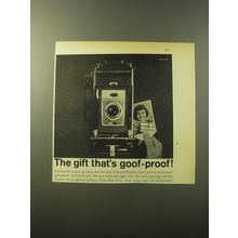 1960 Polaroid Electric Eye Camera Ad - The gift that's goof-proof