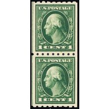 410, Mint VF NH 1¢ Coil Pair .. Stuart Katz