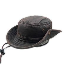 UPF50+ Weathered Cotton Button-Up Brim Bucket Hat Size M