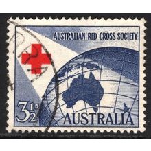 AUSTRALIA 1954: AUSTRALIAN RED CROSS SOCIETY - 3½d USED (G1)