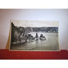DOG AND LION ROCK & PETIT PORT, GUERNSEY unused vintage postcard RP=