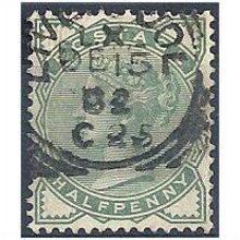 1880 SG164 1/2d Deep Green Fine Used Liverpool Cancel.