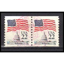 Used 2115c 22c U.S. Flag Very Fine CNP Left T1 PA0641