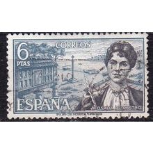 SPAIN 1968 FAMOUS WOMEN 6 pta USED SG1925