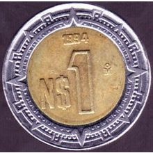 1994 Mexico 1 Nuevos Peso Coin