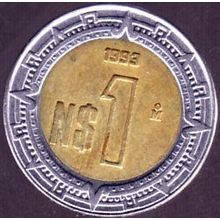 1993 Mexico 1 Nuevos Peso Coin