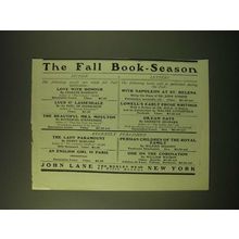 1902 John Lane The Bodley Head Ad - The Fall Book-Season