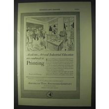 1922 American Type Founders Company Ad - Academic