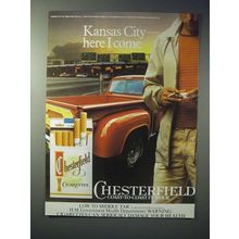 1980 Chesterfield Cigarette Ad, Kansas City Here I Come