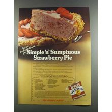 1982 Borden Eagle Condensed Milk Ad - Strawberry Pie