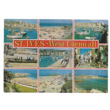 multiview, ST. IVES .CORNWALL .used postcard 1995 postmark #