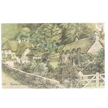 BUCKLAND-IN-THE-MOOR, Devon. unused postcard from a David Skipp watercolour =