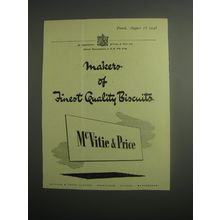 1948 McVitie & Price Biscuits Ad - Finest Quality
