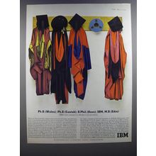 1964 IBM Computers Ad - Ph.D. (Wales); Ph.D. (Cantab); D.Phil. (Oxon); IBM