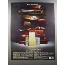 1964 IBM Computers Ad - Hours of paperwork.. Now take minutes with an IBM