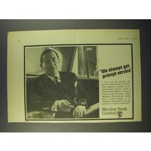 1964 Martins Bank Limited Ad - We always get prompt service