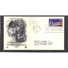 FDC Art Craft 2210 22c Hospitals (Cachet-Typed/A) CV41871