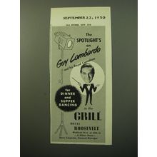 1950 Hotel Roosevelt Advertisement - Guy Lombardo