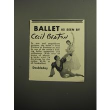 1951 Doubleday Book Advertisement - Ballet as seen by Cecil Beaton