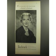 1952 Bachrach Photography Ad - For a woman who is older than she looks