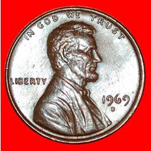 MEMORIAL (1959-1982): USA ★ 1 CENT 1969D! LINCOLN 1809-1865★LOW START★NO RESERVE