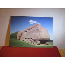 'TRAIN' BRICK SCULPTURE by David Mach, DARLINGTON, Co. DURHAM unused postcard. =
