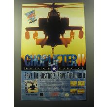 1992 JVC Choplifter II Video Game Advertisement - Save the Hostages Save World