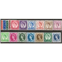 1958 Crowns Wildings Set of 17 SG570-586 Mounted Mint . .