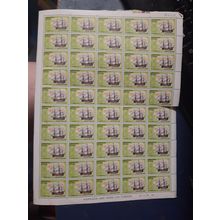CHRISTMAS ISLAND 1c eagle 1714 ship FULL SHEET OF 50 MNH