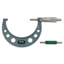 Mitutoyo 103-180 - Outside Micrometer. 3 - 4", .001", Baked Enamel, Ratchet Stop