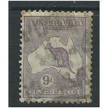 australia stamps kangaroo 9d sg39 die 1