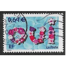 FRA 2002 69c 'GREETING STAMPS - OUI' FINE USED (EBID56-821)