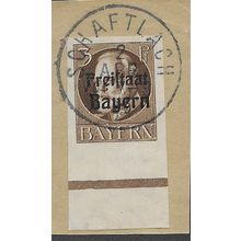 GER (BAVARIA) 1919 3pf 'KING LUDWIG (FREISTAAT) (IMPERFED FINE USED(EBID64-457)