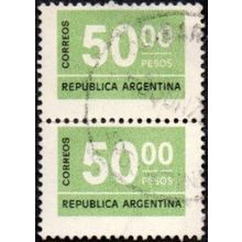 Argentina 50 peso Value. Fine Used Pair