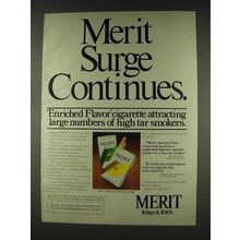 1978 Merit Cigarettes Ad - Surge Continues
