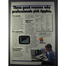 1980 Apple II and III Computers Ad - Three Good Reasons