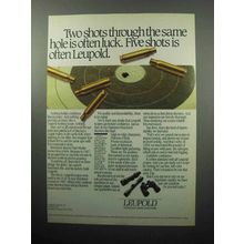 1989 Leupold Scopes Ad - Through The Same Hole