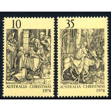 AUSTRALIA 1974 Christmas Set of 2 (SG580-581) MNH