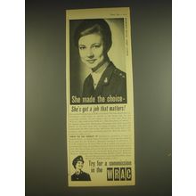1963 WRAC Women's Royal Army Corps Ad - She made the choice - she's got a job