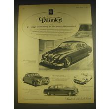 1963 Daimler Car Ad - 2 1/2 Litre V-8 Saloon, Majestic Major 4 1/2 litre Saloon