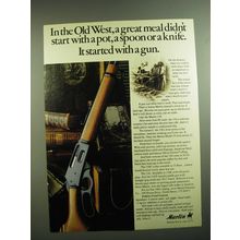 1982 Marlin 336 Rifle Ad - In the Old West, a great meal didn't start with
