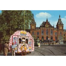 Amsterdam Circus Clown Creperie Food Stall Holland Postcard