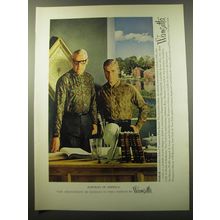 1960 Wamsutta Fabric Ad - Portrait of America. The aristocrats by Excello