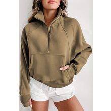 Elmwood Fleece Lined Zip Up Stand Collar Thumbhole Sleeve Sweatshirt
