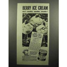 1945 Borden's Eagle Condensed Milk Ad - Berry Ice Cream